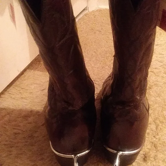Laredo Men's Nashville Cowboy Boots - Peanut Black, Size 9 EW